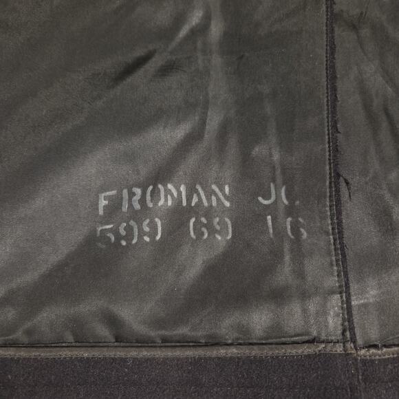 Vintage 60s 70s Peacoat US NAVY Officer 100% Wool Black Gold Buttons 36R EUC - Picture 5 of 13